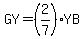 GY=%282%2F7%29YB