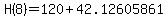 H%288%29+=+120%2B42.12605861