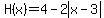 H%28x%29=4-2abs%28x-3%29