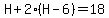 H%2B2%28H-6%29=18