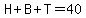 H%2BB%2BT=40