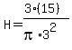 H=%283%2815%29%29%2F%28pi%2A3%5E2%29