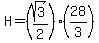 H=%28sqrt%283%29%2F2%29%2828%2F3%29