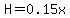 H=0.15x