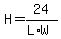 H=24%2F%28L%2AW%29