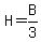H=B%2F3