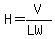 H=V%2F%28LW%29