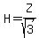 H=Z%2Fsqrt%283%29
