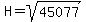 H=sqrt%2845077%29