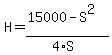 H+=+%2815000+-+S%5E2%29%2F%284%2AS%29