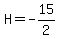 H+=+-+15%2F2