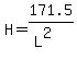 H+=+171.5%2F%28L%5E2%29