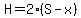 H+=+2%28S+-+x%29