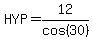 HYP=12%2Fcos%2830%29