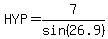HYP=7%2Fsin%2826.9%29