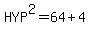 HYP%5E2=64%2B4