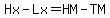 Hx-Lx=HM-TM
