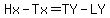 Hx-Tx=TY-LY