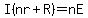 I%28nr%2BR%29=nE