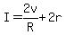 I=2v%2FR%2B2r
