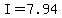 I=7.94