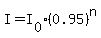 I=I%5B0%5D%2A%280.95%29%5En
