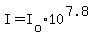 I=I%5Bo%5D%2A10%5E%287.8%29