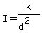 I=k%2F%28d%5E2%29