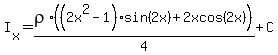 I%5Bx%5D=rho%2A%28%282x%5E2-1%29sin%282x%29%2B2xcos%282x%29%29%2F4%2BC