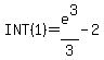 INT%281%29+=+e%5E3%2F3+-+2