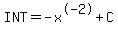 INT+=+-x%5E-2+%2B+C