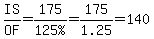 IS%2FOF=175%2F%22125%25%22=175%2F1.25=140