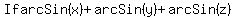 If+arcSin%28x%29+%2B+arcSin%28y%29+%2B+arcSin%28z%29