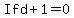 If+d%2B1+=+0