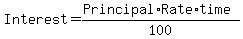 Interest+=+%28Principal+%2A+Rate+%2Atime%29+%2F+100