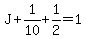 J%2B1%2F10%2B1%2F2=1