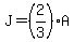 J=%282%2F3%29A