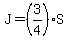 J=%283%2F4%29S