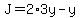 J=2%2A3y-y
