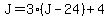 J=3%28J-24%29%2B4