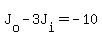 J%5Bo%5D+-+3J%5Bi%5D+=+-+10