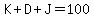 K%2BD%2BJ=100