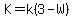 K=k%283-W%29