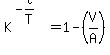 K%5E%28-t%2FT%29=1-%28V%2FA%29