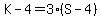 K-4=3%28S-4%29