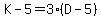 K-5=3%28D-5%29