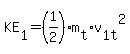 KE%5B1%5D=%281%2F2%29m%5Bt%5Dv%5B1t%5D%5E2