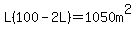 L%28100-2L%29+=+1050m%5E2