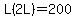 L%282L%29=200