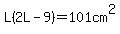 L%282L-9%29=101cm%5E2